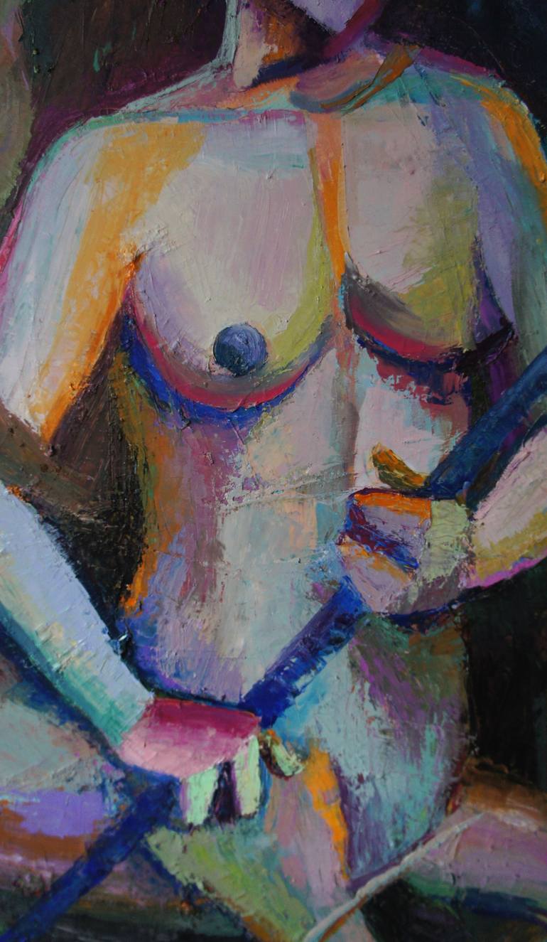 Original Expressionism Fantasy Painting by Anastasiia Kravchuk