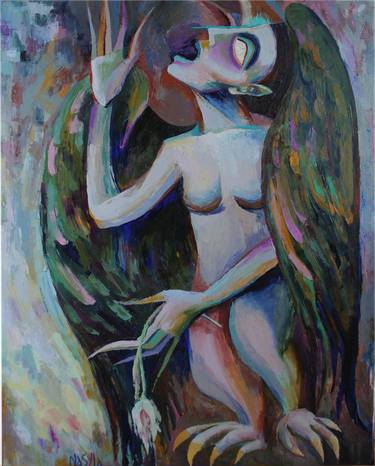Original Expressionism Classical mythology Paintings by Anastasiia Kravchuk