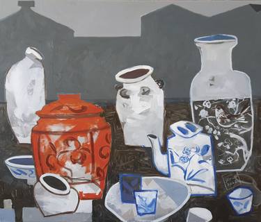 Print of Art Deco Still Life Paintings by Dong Dinh