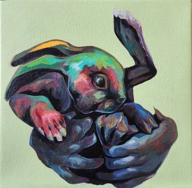 Original Figurative Animal Paintings by Mersin Ulusoy Ozmete