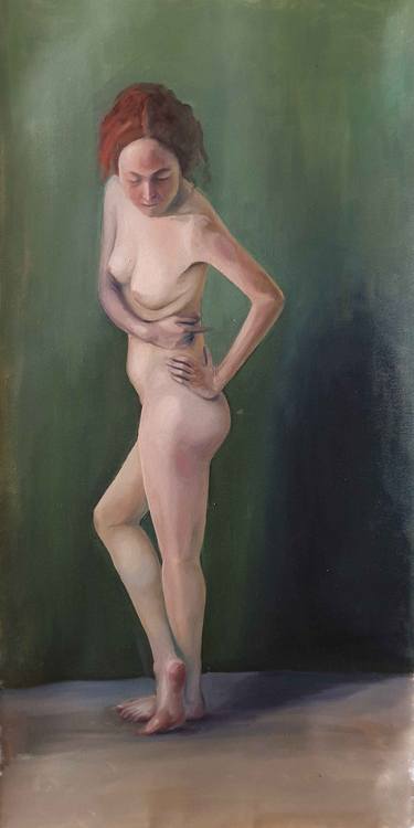 Original Figurative Nude Paintings by Mersin Ulusoy Ozmete