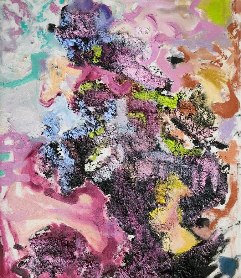Original Abstract Expressionism Abstract Painting by Mersin Ulusoy Ozmete