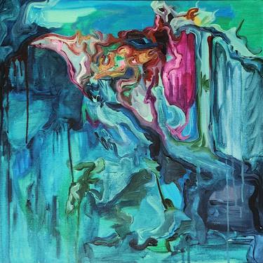 Original Abstract Expressionism Abstract Painting by Mersin Ulusoy Ozmete