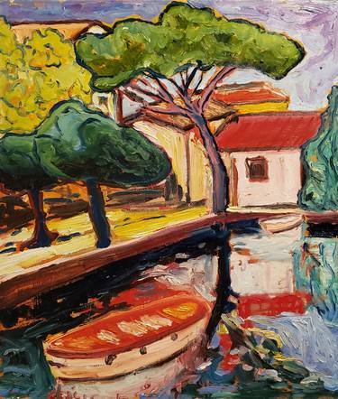 Original Expressionism Boat Paintings by Anteo Gremi