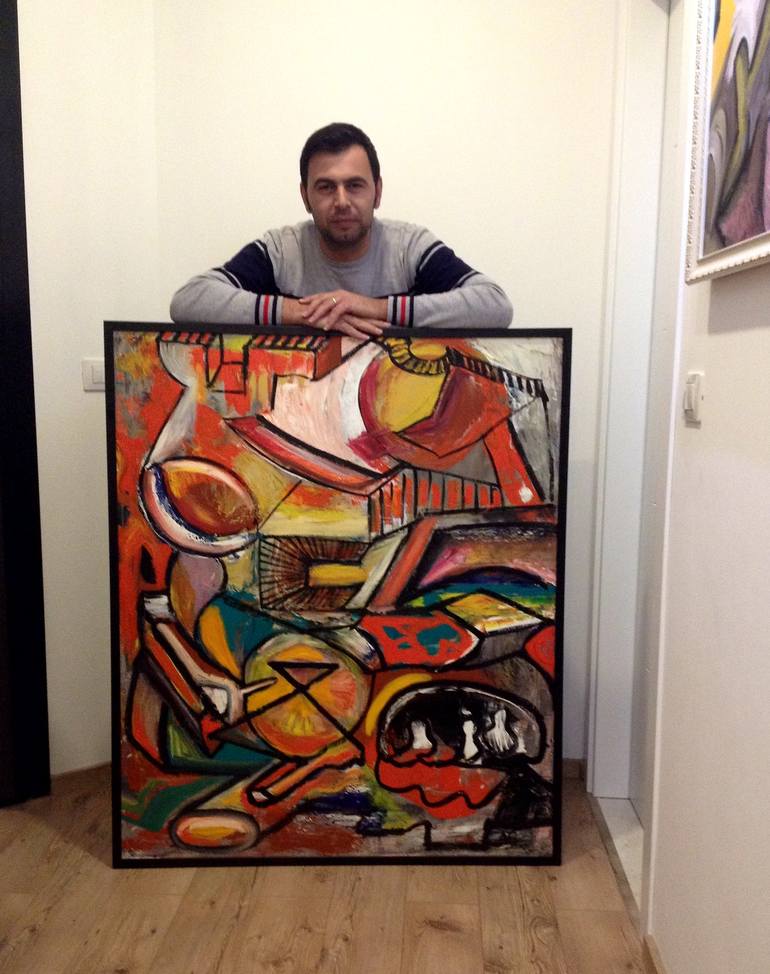 Original Abstract Painting by Anteo Gremi