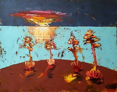 Original Abstract Landscape Paintings by Anteo Gremi