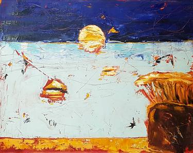 Original Abstract Seascape Paintings by Anteo Gremi