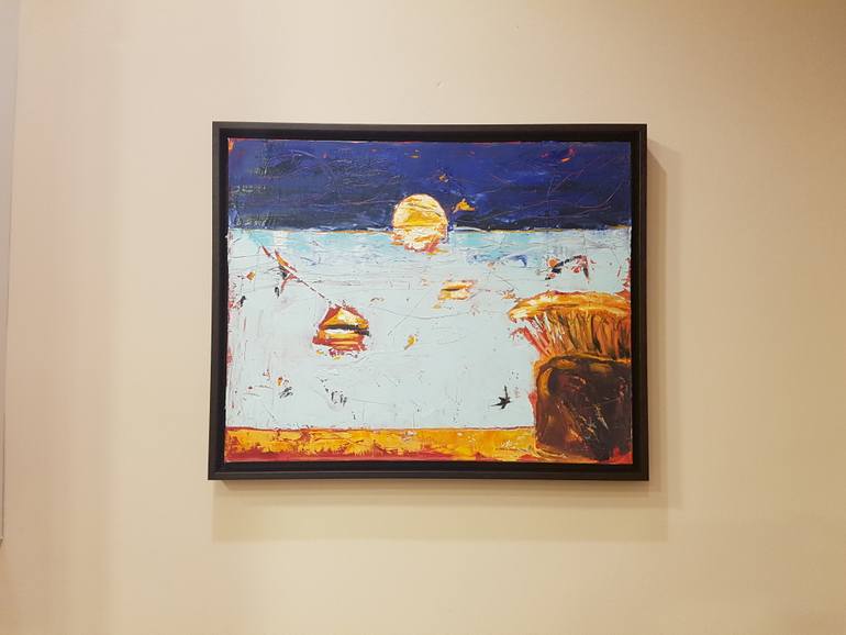 Original Abstract Seascape Painting by Anteo Gremi