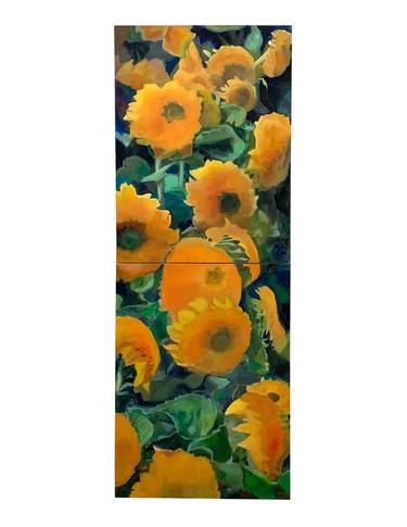 'Sunflower Field' Diptych thumb