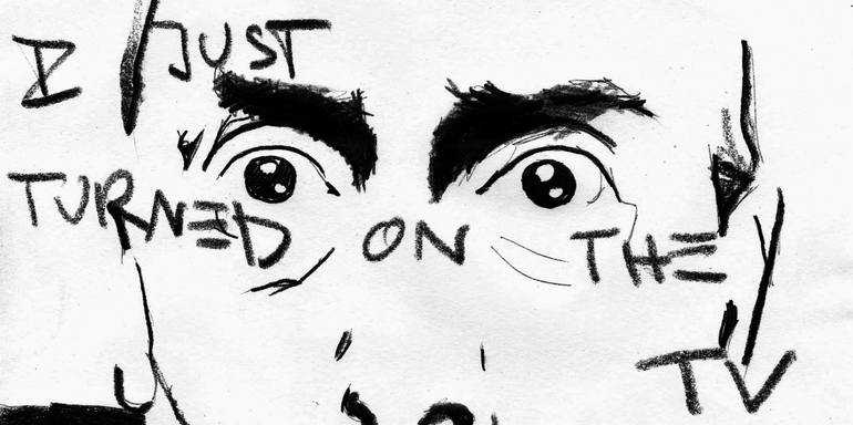 Original Expressionism People Drawing by Verena Terekina