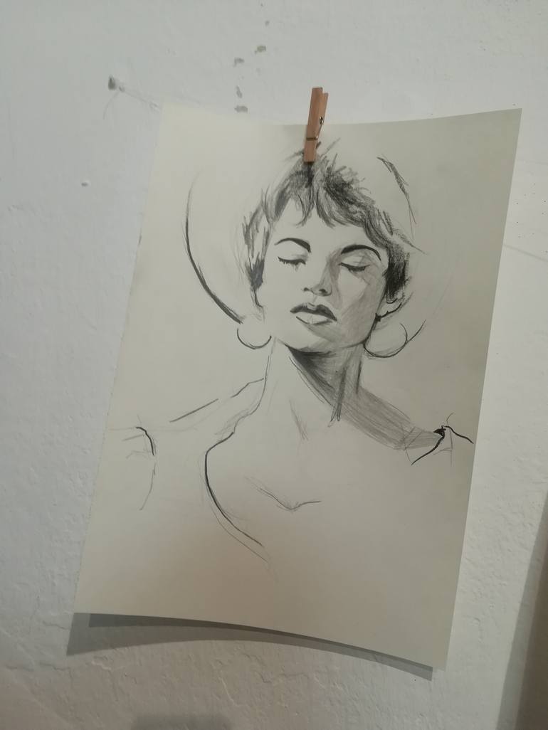 Original Portrait Drawing by Verena Terekina
