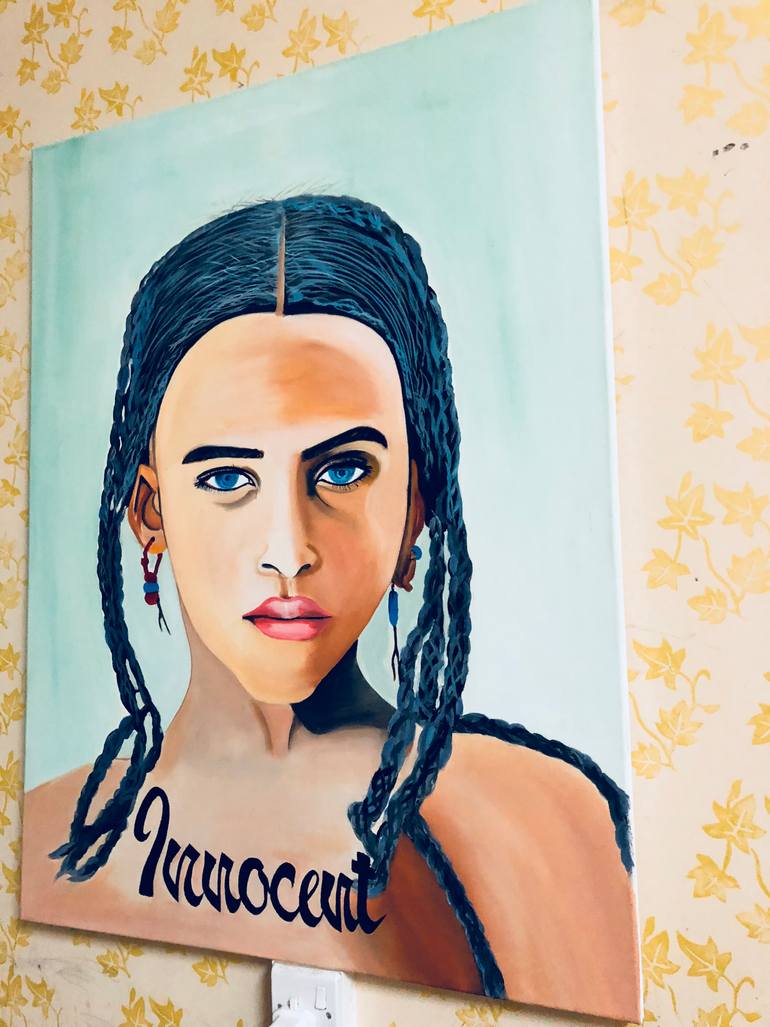 Original Expressionism People Painting by Rashid Ibrahim