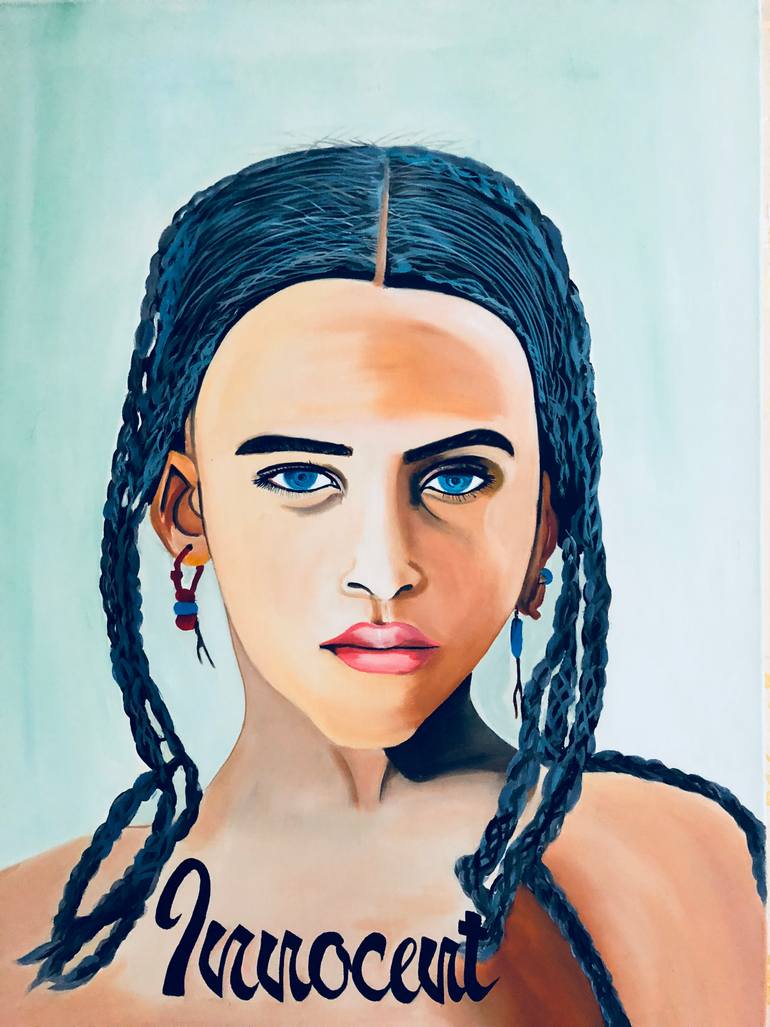 Original Expressionism People Painting by Rashid Ibrahim