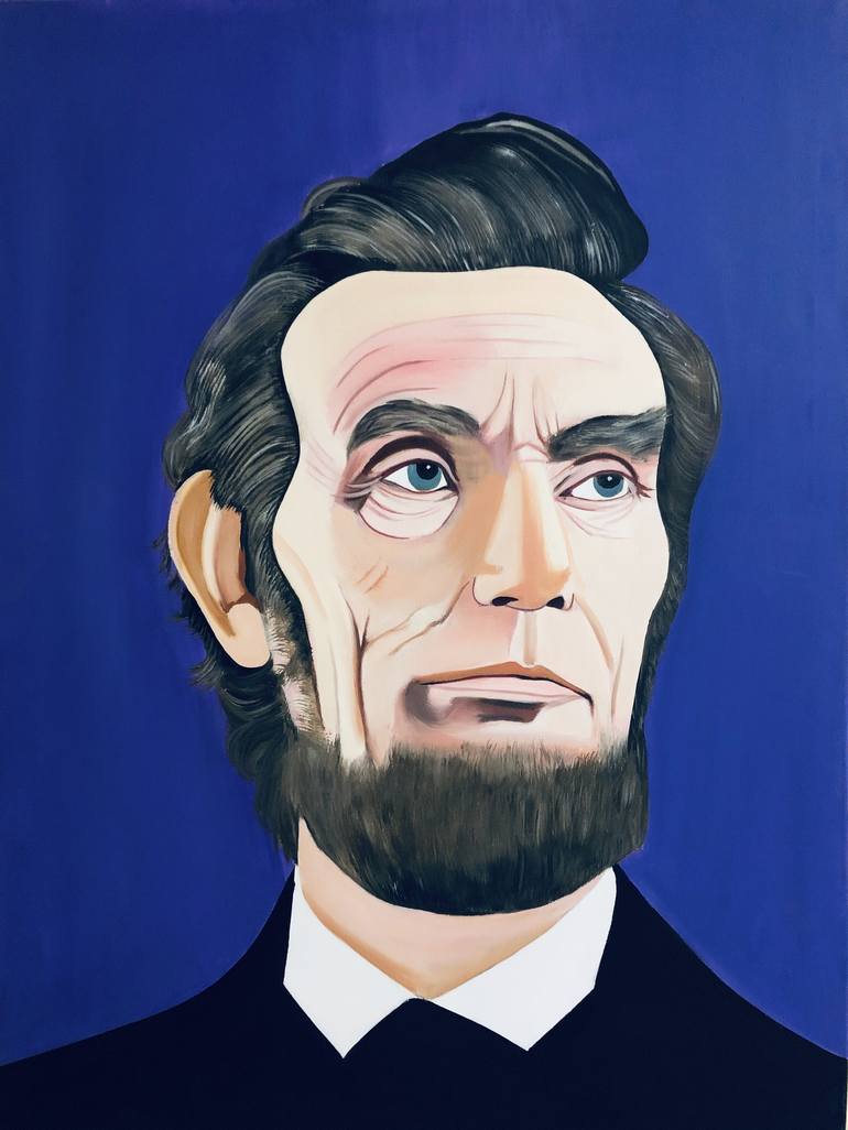 Abraham Lincoln Painting by Rashid Ibrahim | Saatchi Art Abraham Lincoln Painting by Rashid Ibrahim | Saatchi Art