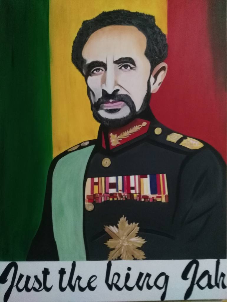 Haile Selassie Jah Rasta Painting By Rashid Ibrahim Saatchi Art