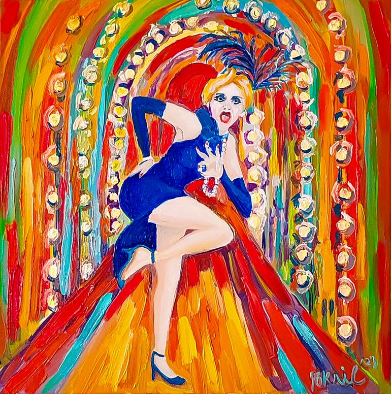 Original Conceptual Women Painting by Goknil Gumus Sungurtekin