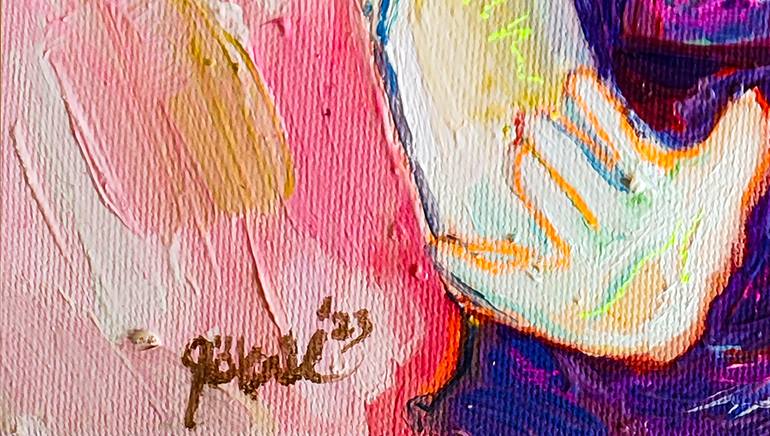 Original Art Deco Love Painting by Goknil Gumus Sungurtekin