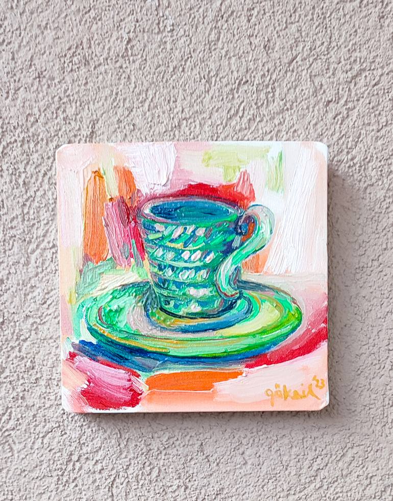 Original Art Deco Nature Painting by Göknil Gümüş Sungurtekin