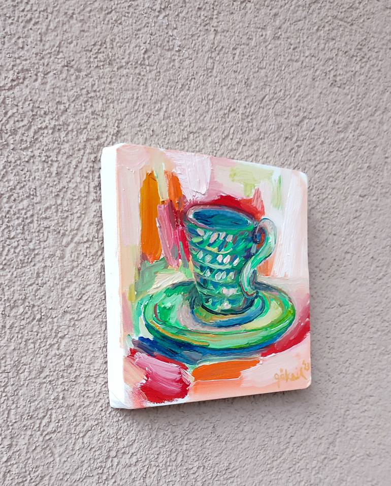 Original Art Deco Nature Painting by Göknil Gümüş Sungurtekin