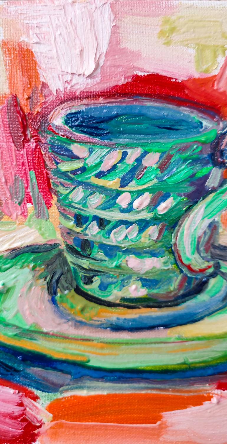 Original Art Deco Nature Painting by Göknil Gümüş Sungurtekin