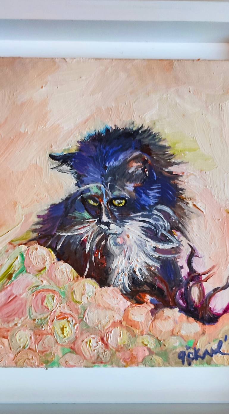 Original Art Deco Animal Painting by Göknil Gümüş Sungurtekin