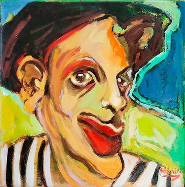 Original Expressionism Portrait Paintings by Göknil Gümüş Sungurtekin