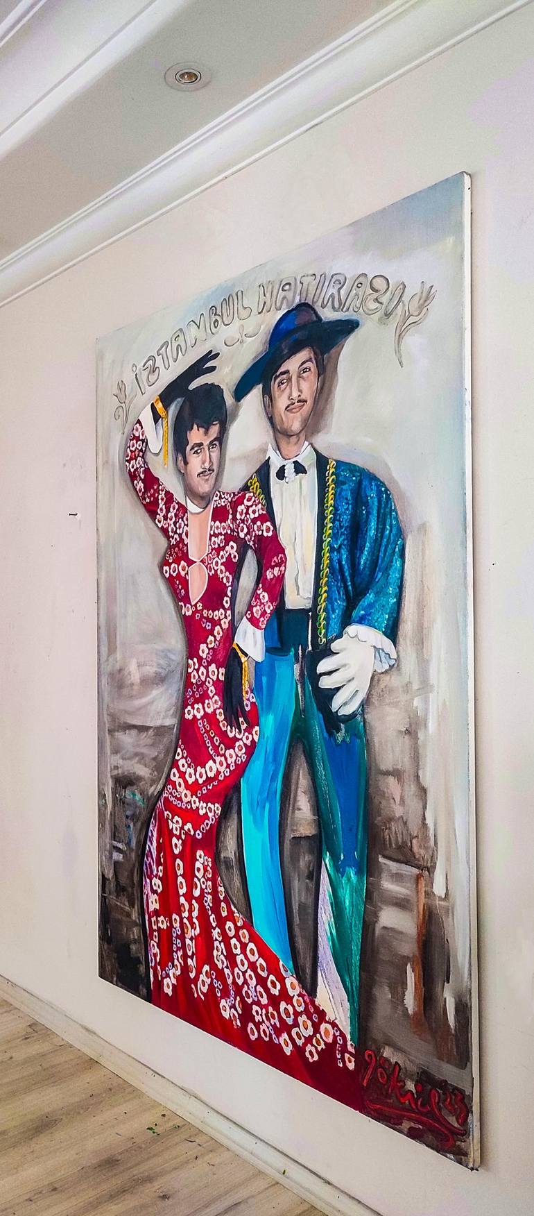 Original Expressionism People Painting by Göknil Gümüş Sungurtekin