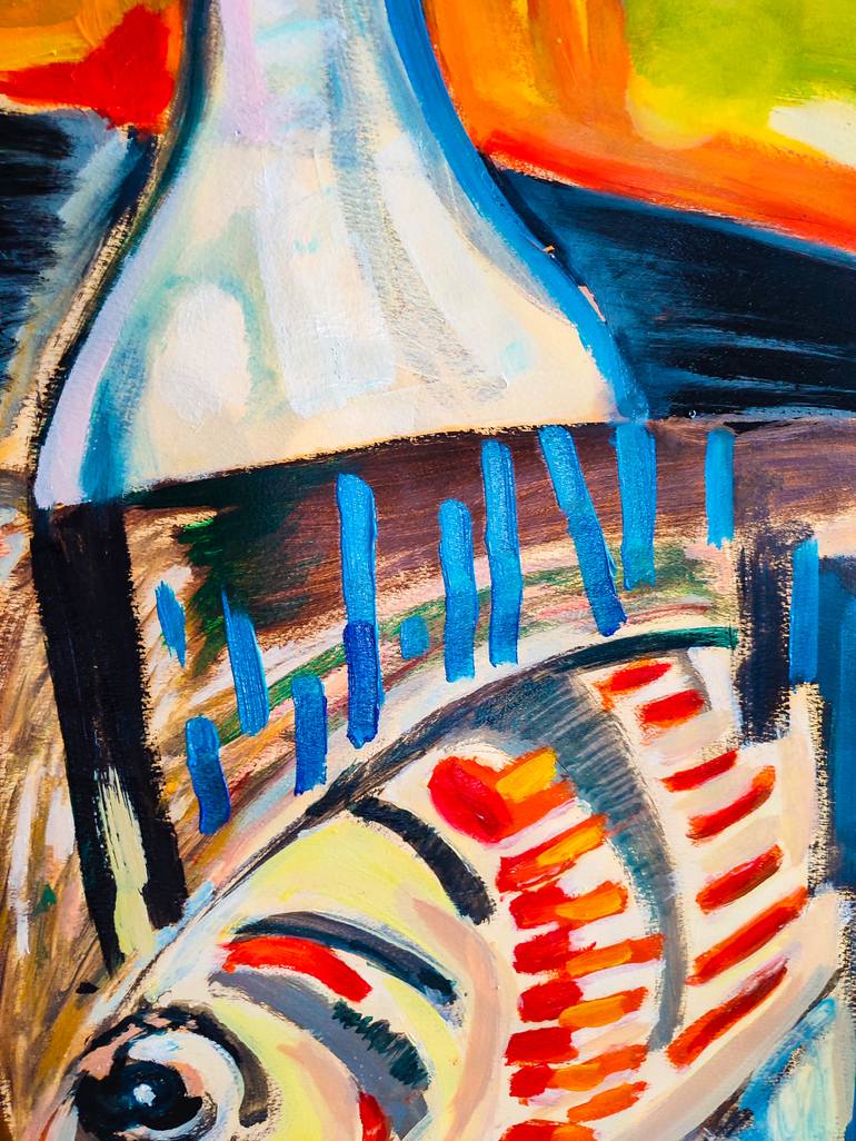 Original Abstract Expressionism Food & Drink Painting by Göknil Gümüş Sungurtekin