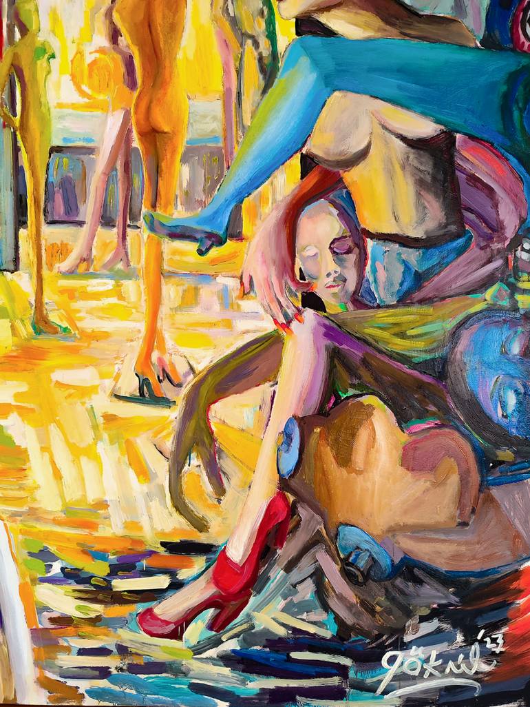 Original Figurative Fantasy Painting by Göknil Gümüş Sungurtekin