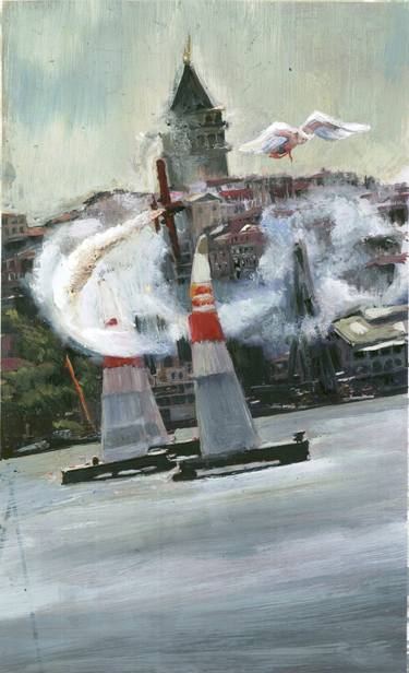 Print of Airplane Paintings by Göknil Gümüş Sungurtekin