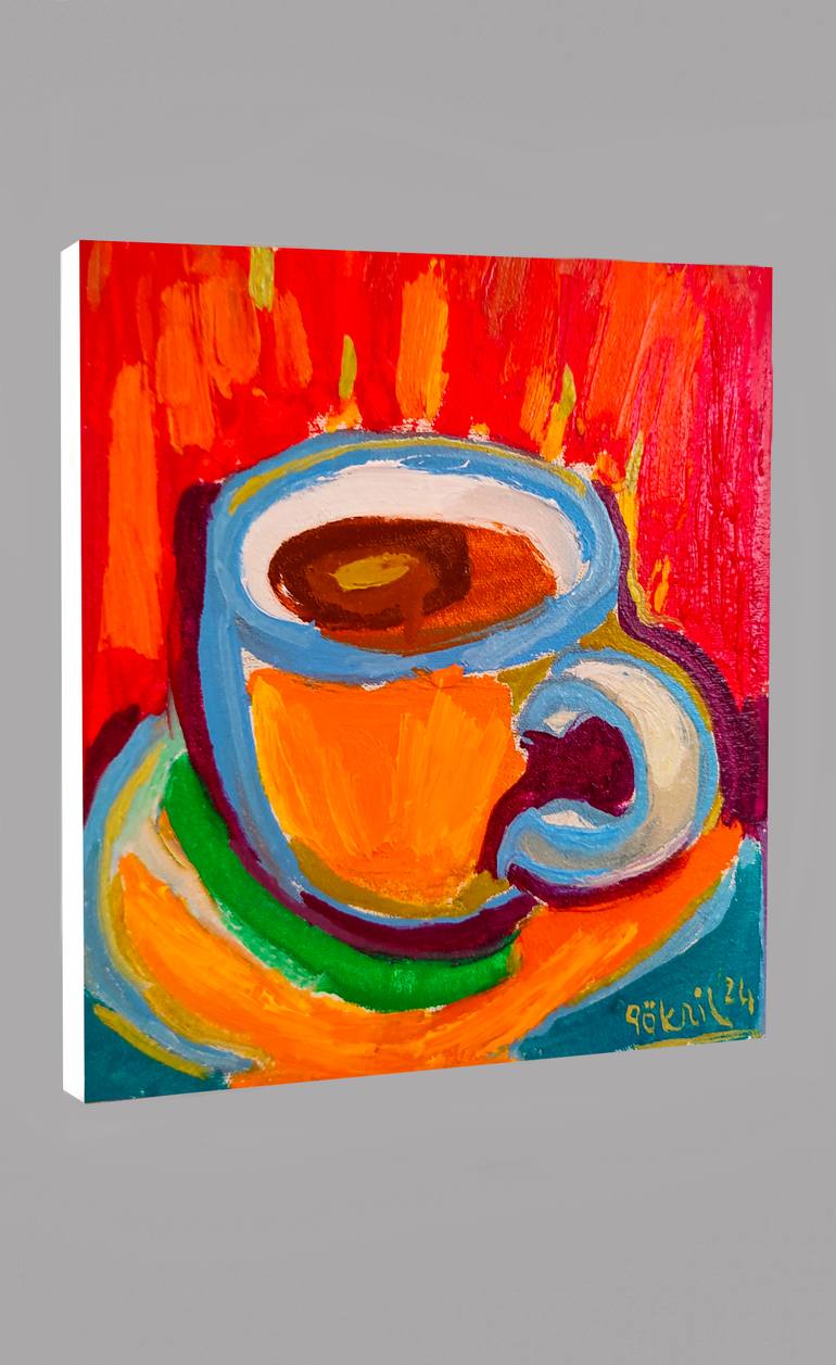 Original Art Deco Food & Drink Painting by Göknil Gümüş Sungurtekin