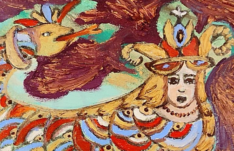Original Art Deco Women Painting by Göknil Gümüş Sungurtekin