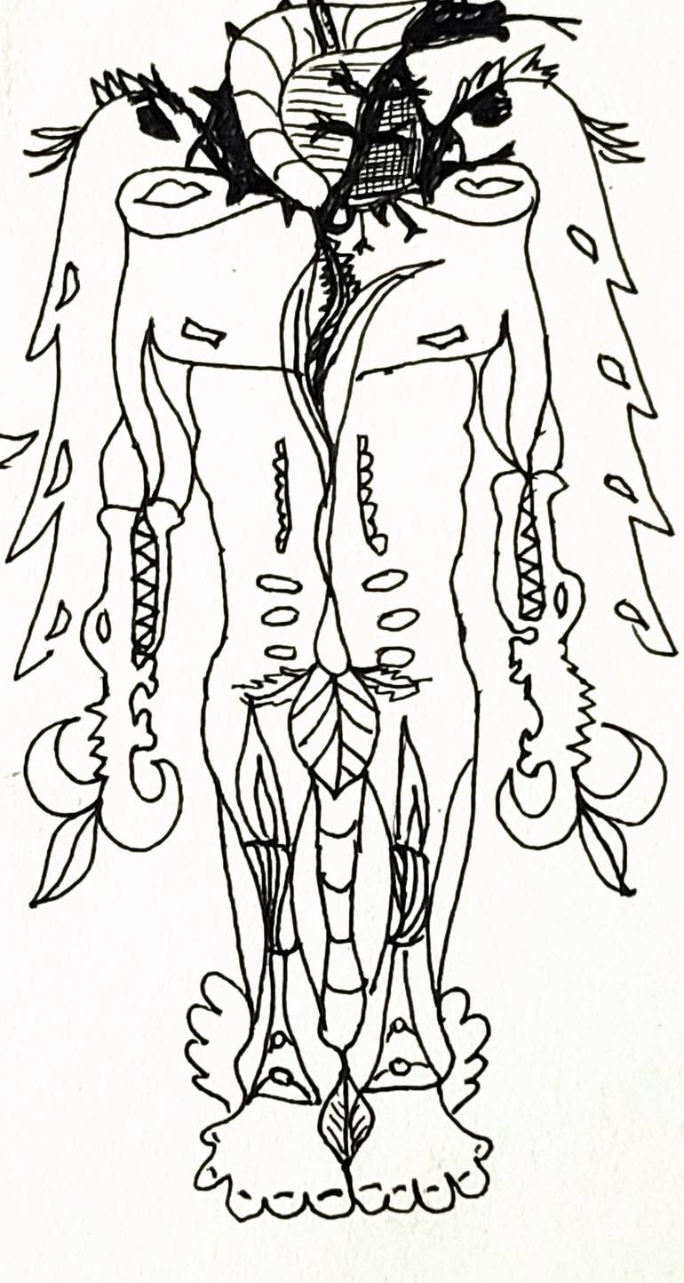 Original Conceptual Love Drawing by Göknil Gümüş Sungurtekin