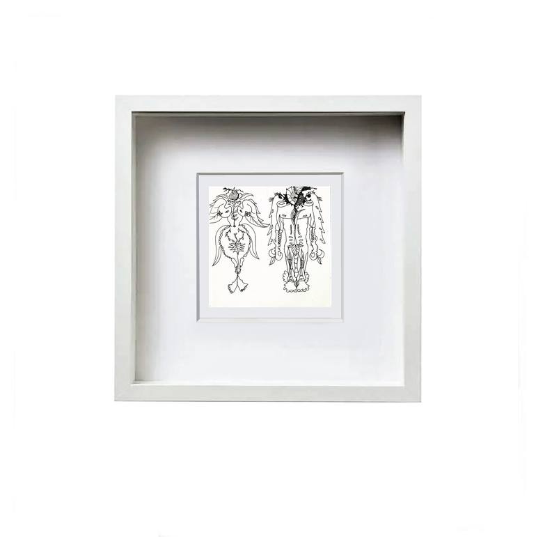 Original Conceptual Love Drawing by Göknil Gümüş Sungurtekin