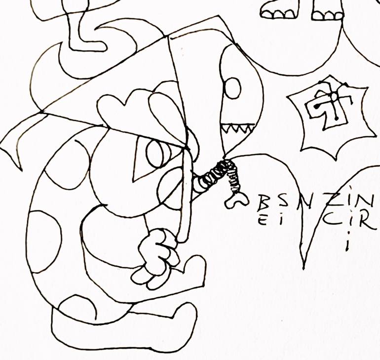 Original Minimalism Animal Drawing by Göknil Gümüş Sungurtekin
