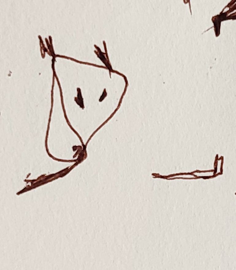 Original Symbolism Children Drawing by Göknil Gümüş Sungurtekin