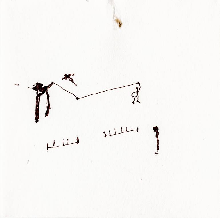 Original Conceptual Time Drawing by Göknil Gümüş Sungurtekin