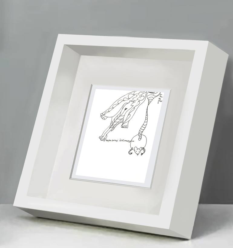 Original Expressionism Animal Drawing by Göknil Gümüş Sungurtekin