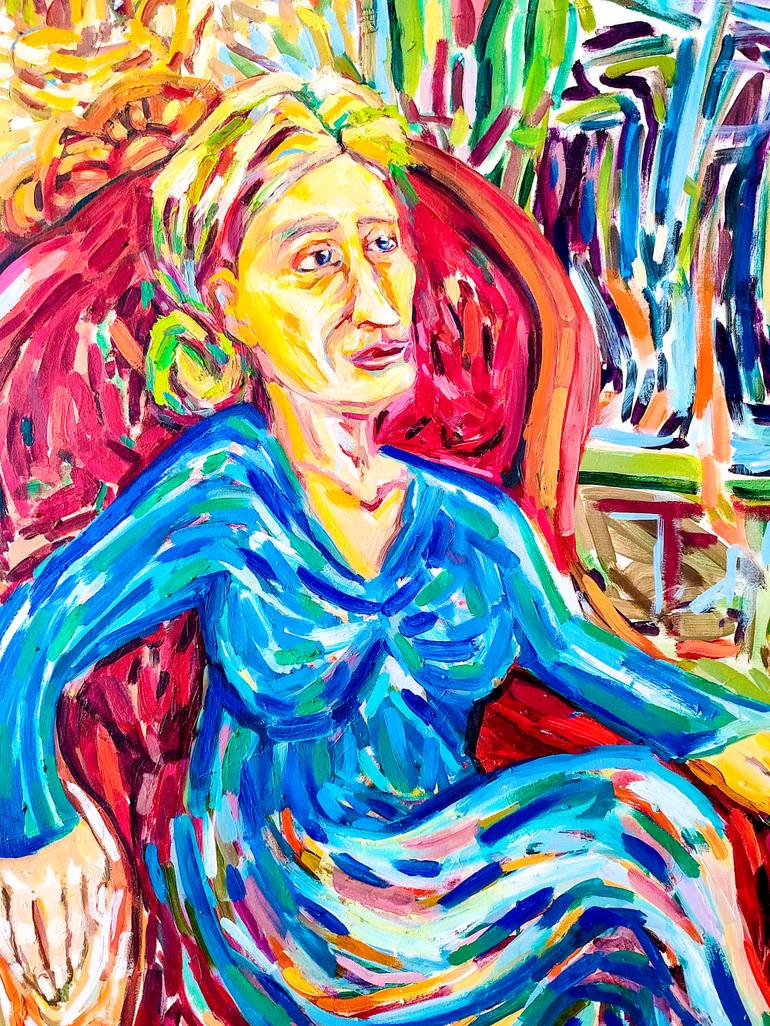 Original Expressionism Women Painting by Göknil Gümüş Sungurtekin