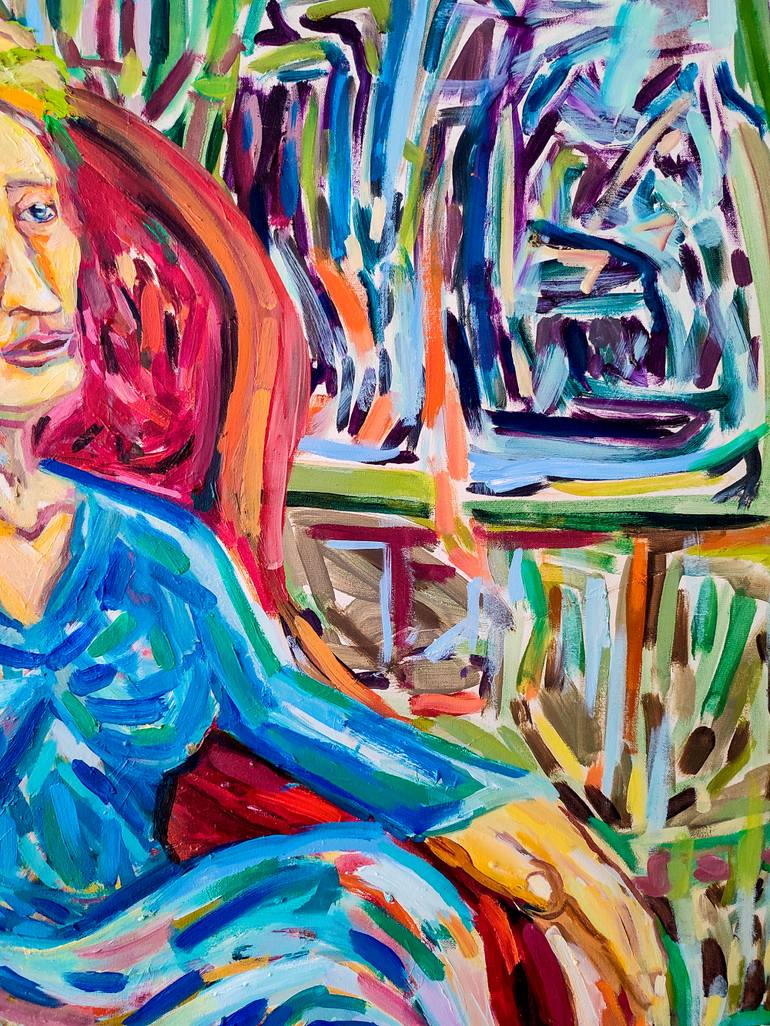 Original Expressionism Women Painting by Göknil Gümüş Sungurtekin