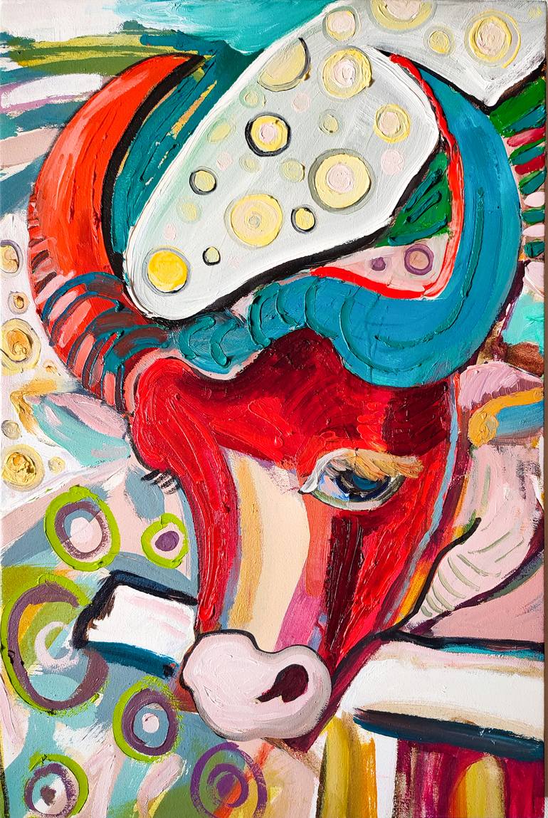 Original Expressionism Animal Painting by Göknil Gümüş Sungurtekin