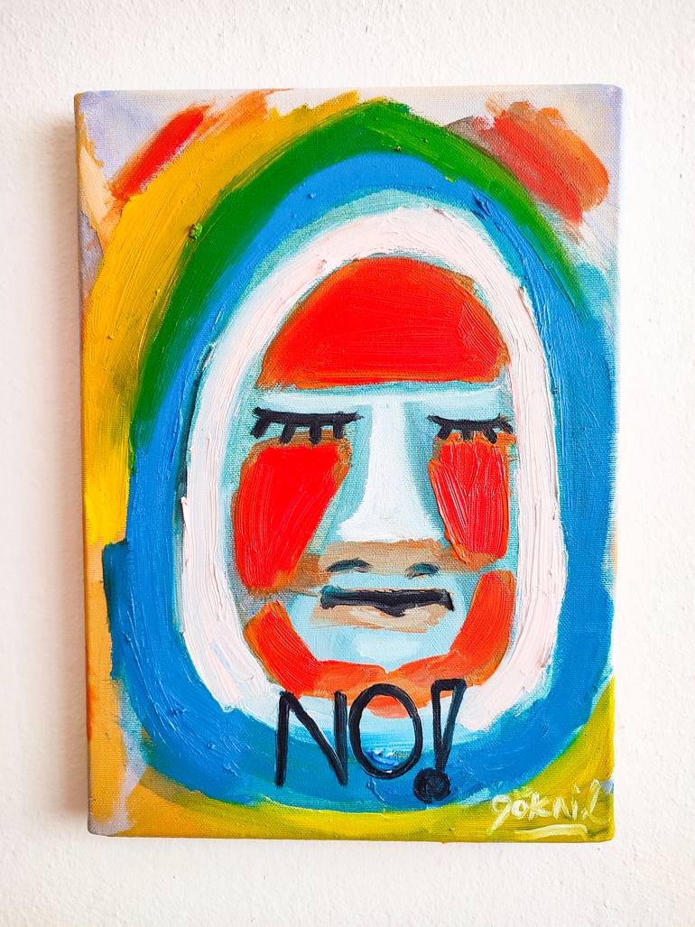 Original Expressionism Language Painting by Göknil Gümüş Sungurtekin