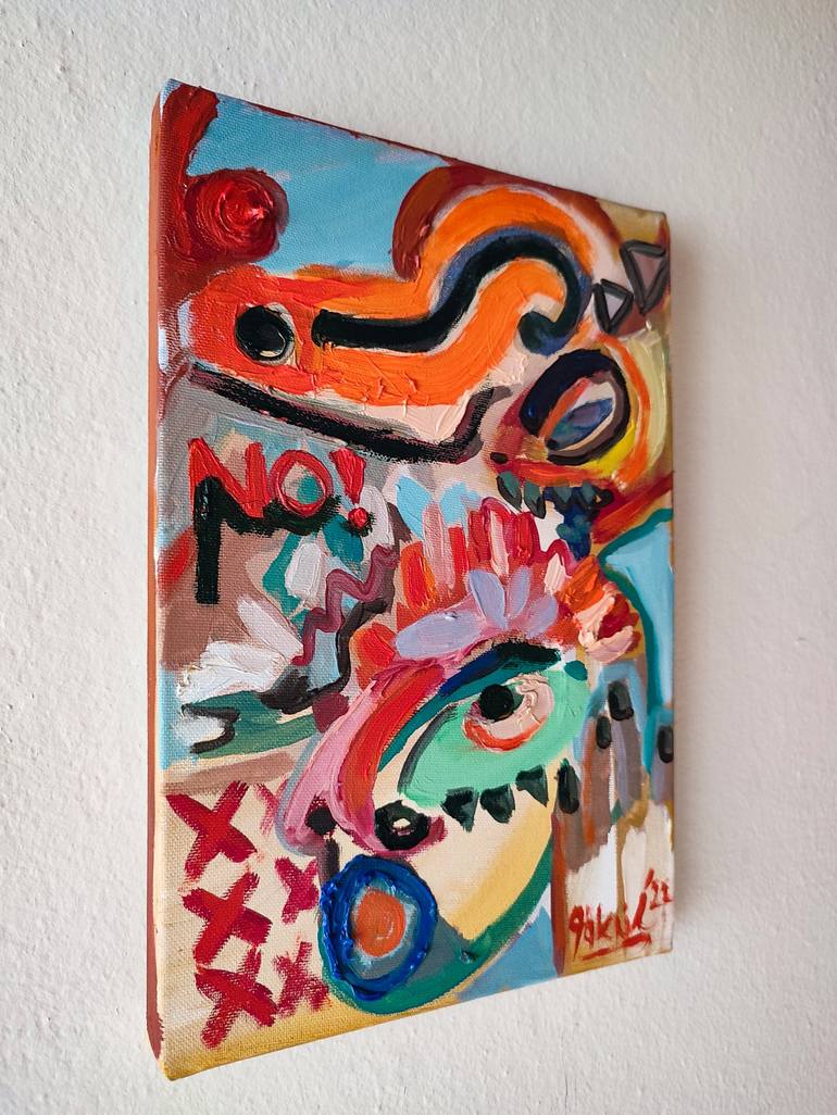 Original Expressionism Language Painting by Göknil Gümüş Sungurtekin