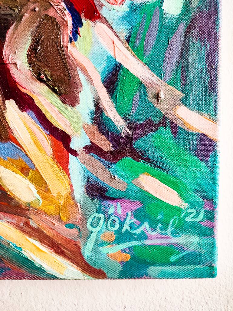 Original Expressionism Abstract Painting by Göknil Gümüş Sungurtekin