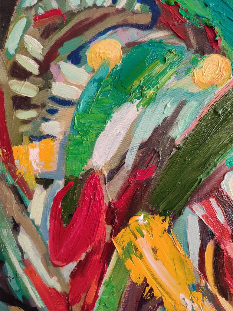 Original Expressionism Abstract Painting by Göknil Gümüş Sungurtekin