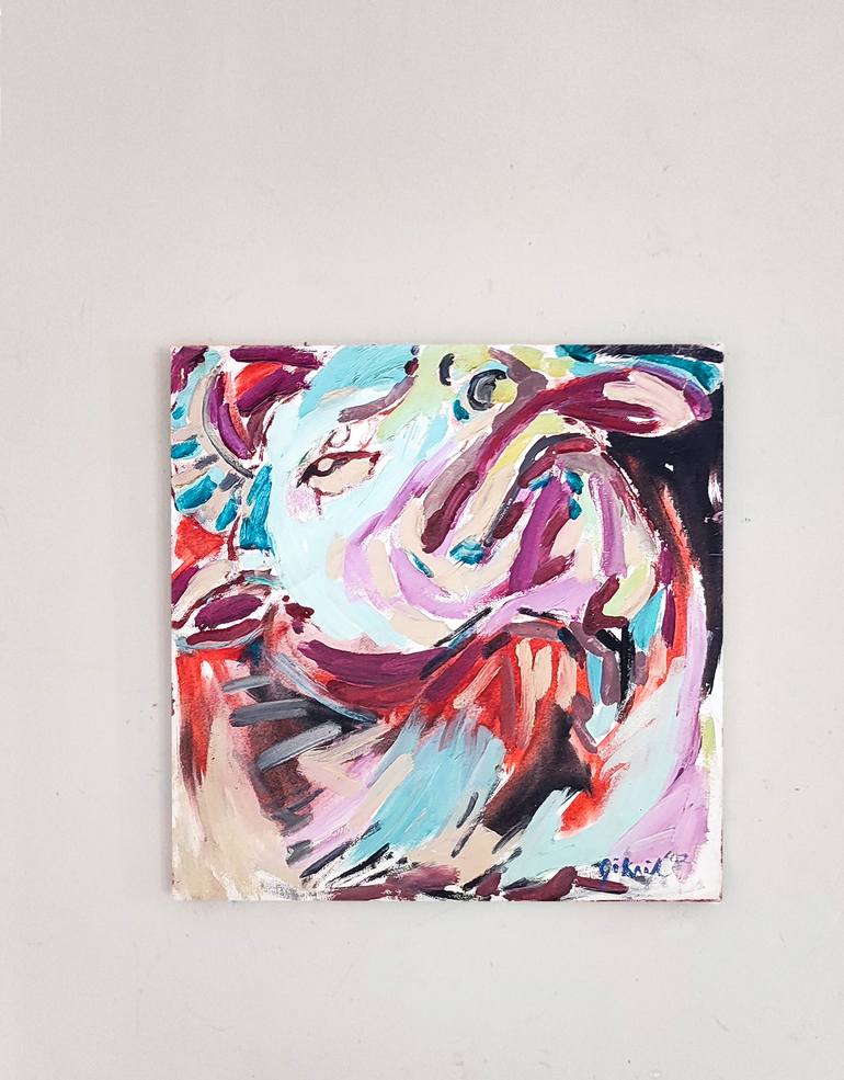 Original Expressionism Animal Painting by Göknil Gümüş Sungurtekin