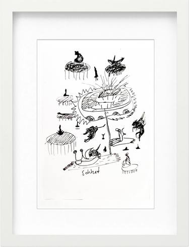 Original Symbolism Fantasy Drawings by Göknil Gümüş Sungurtekin