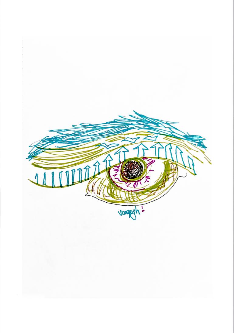 Original Expressionism Love Drawing by Göknil Gümüş Sungurtekin