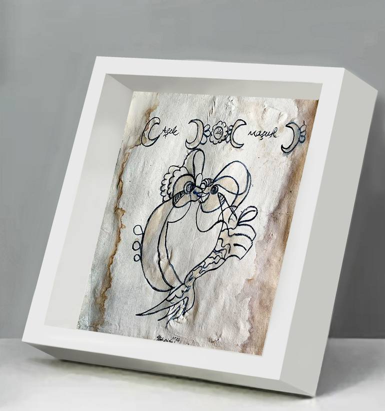 Original Minimalism Love Painting by Goknil Gumus Sungurtekin