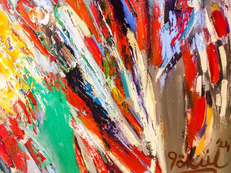 Original Abstract Expressionism Abstract Painting by Göknil Gümüş Sungurtekin